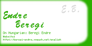 endre beregi business card